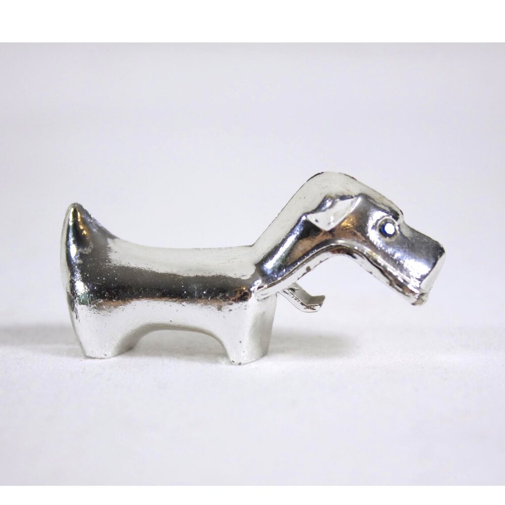Vintage mcm Solid metal bulldog Bottle Opener, miniature shar-pei dog lover gift